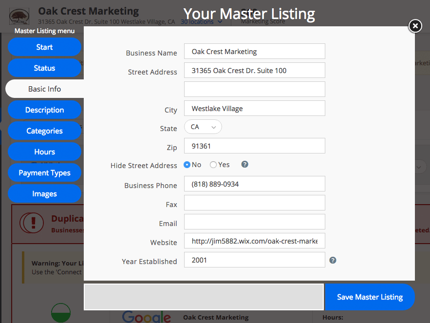 master-listing-basic-info